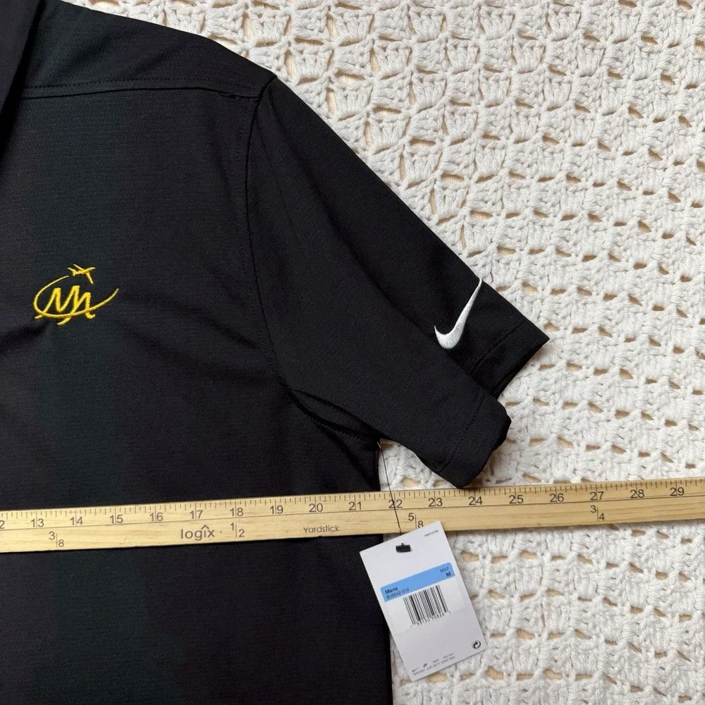 Nike Golf Polo Shirt Mens Sz M Black Performance Dri-Fit Short Sleev BV6042- NWT
